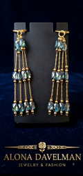 Handcrafted cascading earrings
